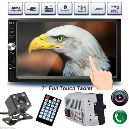 7'' HD 2DIN Bluetooth Video Player Touch Screen 2 DIN Car MP5 Player In Dash FM/MP3/USB AUX Input Stereo Radio Music (Best In Dash Cd Player)