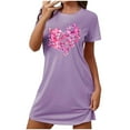 thumbnail image 2 of HaoXianJian Women's T-Shirt Nightgown Short Sleeve Sleepshirts Comfy Ladies Casual Cover Ups Nightdress, 2 of 5