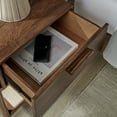 thumbnail image 4 of Oswin 1-Drawer Wood Nightstand in Walnut, 4 of 10