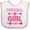 White and Pink, variant on Inktastic Pickleball Girl Girls Baby Bib
