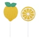 thumbnail image 1 of 24pcs Party Lemon Cupcake Topper amarillo limón verano fiesta de cumpleaños decoraciones, 1 of 5