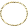 thumbnail image 4 of Avariah Diamonds Solid 14k Yellow Gold Polished Double-Sided Heart 10in Anklet - 10" - 6.8gm, 4 of 8