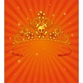 thumbnail image 3 of Ambesonne Halloween Duvet Cover Sets, Cartoon Crown, 2-King, Orange, 3 of 3