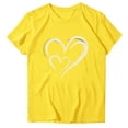 thumbnail image 4 of Neewe Women's T Shirts Short Sleeve Tees Heart Graphic Loose Summer Tops, 4 of 7
