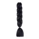 thumbnail image 1 of XmhyTop-A Extensiones de cabello trenzado ombré de 60 cm, 3 piezas de cabello trenzado sintético de color sólido para peinados diarios y de fiesta, color negro, 1 of 5