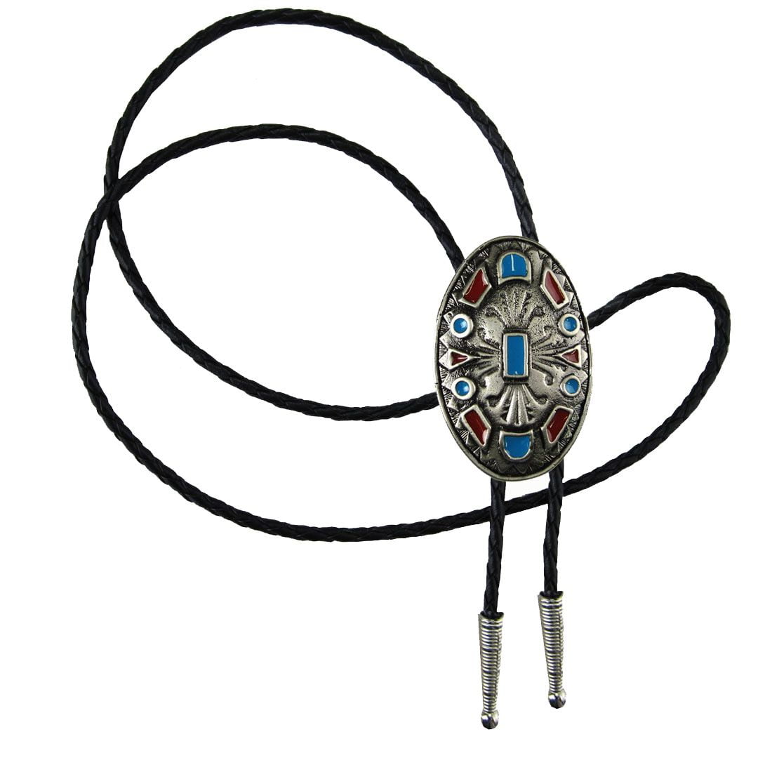 BuyYourTies - Silver - Turquoise - Coral Bolo Tie - Made in USA ...