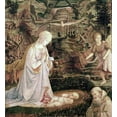 thumbnail image 2 of Lippi, Filippo 15x16 Black Ornate Wood Framed with Double Matting Museum Art Print Titled - Madonna and Child With Angels, 2 of 4