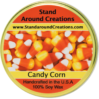 CANDY CORN TUREEN 11-OZ. ALL NATURAL SOY CANDLE