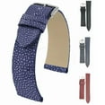 thumbnail image 6 of HIRSCH Galuchat Stingray Leather Watch Strap (Black) - L - 18mm - Stainless Steel Silver Buckle, 6 of 9