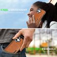 thumbnail image 4 of ELEHOLD Wallet Case for iPhone 16, Shockproof Magnetic Leather Case with Card Holders & Stand,Brown, 4 of 10