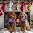 thumbnail image 4 of Dog Bandana 2 Pack,Purple Gold Wave Marble Bandanas for Dogs,Cat Bandana,Small/ Large Dog Bandana 2 Size,Dog Bandanas, 4 of 6