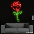 thumbnail image 3 of Craftnamesign Rose Flower Neon Sign, Flower Shop Decor, Girl Room Wall Art, 3 of 4