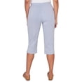 thumbnail image 2 of Alfred Dunner Womens Petite Stretch Stripe Clamdigger Capri Pant, 2 of 4