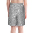 thumbnail image 3 of Cauagu GlitterSilver Print Swim Trunks for Men,Youth Boys Swim Shorts Compression Liner Beach Shorts Boys' Swimming Shorts 7-20 Years Bathing Suit-Medium, 3 of 7