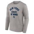 thumbnail image 2 of Men's Gray New York Yankees Heater Long Sleeve T-Shirt, 2 of 3