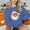 Blue, variant on asdoklhq Christmas Sweatshirts for Women's Round Neck Printed Loose Fitting Long Sleeve Hoodless Sweatshirts Gray XL