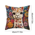 thumbnail image 3 of Cute Animals Print Throw Pillow Cover Soft Cushion Cases Holiday Farmhouse Home Decor for Sofa Bed Couch Porch, 18x18in, 3 of 6