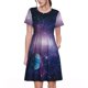 thumbnail image 1 of Disketp Planets Stars And Galaxies1 para Vestido de Manga Corta para Mujeres, Vestidos de Verano para Mujeres, Casual y Holgado para la Playa, 1 of 6