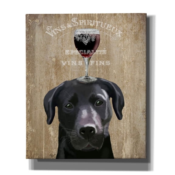 Epic Graffiti 'Dog Au Vin, Black Labrador' by Fab Funky, Canvas Wall Art, 20"x24"