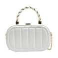 thumbnail image 3 of Bolso tipo caja con cadena jinwen minibolso bandolera para mujer Bolso de noche minimalista Blanco Bolso de hombro, 3 of 8