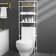 thumbnail image 1 of Feltree Multifunctional Over Toilet Storage Shelf, Floor Standing Bathroom Organizer with Easy Assembly for Space Saving, Sturdy Plastic Design, 1 of 8