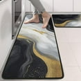 thumbnail image 2 of Kitchen Rugs Sets Of 2,Black White Gold Marble Pattern Anti Fatigue Kitchen Mat Rugs Non Slip Washable,Decorative Kitchen Floor Mats for Kitchen,Sink,Laundry,17"x47"+17"x47", 2 of 5