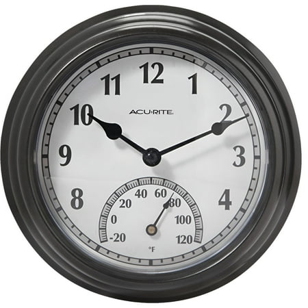 Acu-Rite Indoor Outdoor Clock Thermometer