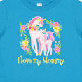thumbnail image 4 of Inktastic I Love My Mommy Unicorn with Pink and Yellow Flowers Boys or Girls Baby T-Shirt, 4 of 5