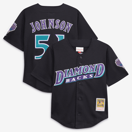 Youth Mitchell & Ness Randy Johnson Black Arizona Diamondbacks Cooperstown Collection Mesh Batting Practice Jersey