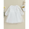 thumbnail image 4 of Bagilaanoe Toddler Baby Girl Party Dress Floral Embroidery Long Sleeve A-line Princess Dresses 6M 12M 18M 24M 3T 4T Kid Fall Patchwork Tulle Skirt, 4 of 9