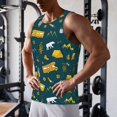 thumbnail image 5 of Pofeuu Camping Print Men's Workout Tank Tops Sleeveless Muscle Gym Shirt Quick Dry-3X-Large, 5 of 7