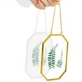 thumbnail image 5 of 1 Pack of Octagon Brass Herbarium Glass,Retro Wall Decoration,Dried Flower Plant Specimen Photo Frame,Gold-Rimmed Glass Floating Frame,DIY Decoration for Artwork Display, Home (Gold), 5 of 7