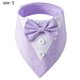 thumbnail image 2 of Collar de perro con pañuelo de boda formal para perro con pajarita, disfraz de cumpleaños, esmoquin ajustable para fiesta de mascotas, PÚRPURA, 2 of 5