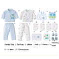 thumbnail image 5 of 18 Pcs 0-6 Months Newborn Baby Boys Girls Outfit Essentials Layette Gift Set, 5 of 12
