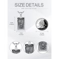thumbnail image 5 of Skeleton Necklace 925 Sterling Silver Skull Pendant The Hanged Man Tarot Card Necklace Tarot Jewelry Gifts for Women Men Unisex, 5 of 10