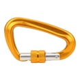 thumbnail image 1 of Mousqueton de Forme D, Mousqueton Robuste, Porte-Clés Ultra Robuste Snap Hook Haut Roulement Extérieur pour Hamacs Descente de Flux Escalade Doré, 1 of 7