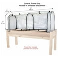 thumbnail image 4 of SONGMY Greenhouse & Bug Cover Combo 21'' W x 67''L x 24'' H- Provides The Perfect microclimate for Your Plants. Includes 1 Frame & 2 Cover. Planter NOT Included, Black Frame, 4 of 7