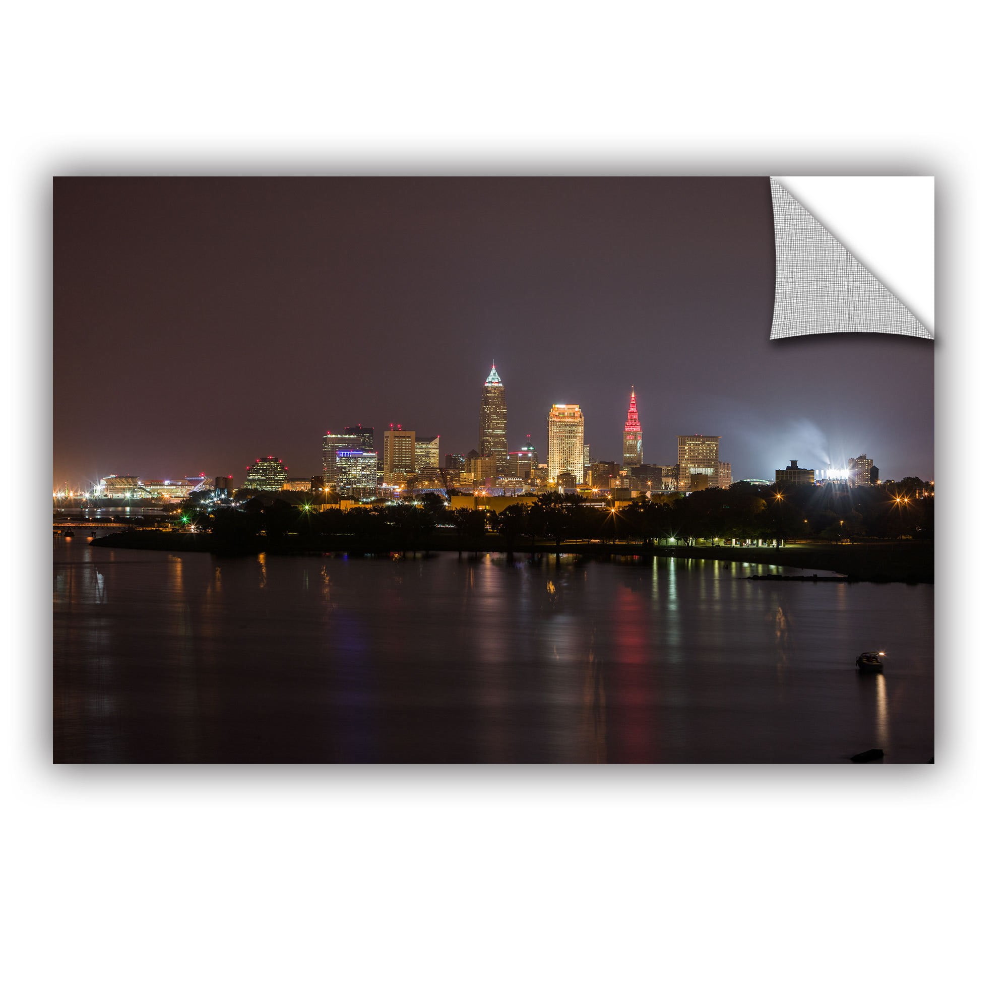 ArtWall Cody York "Cleveland Skyline 11" ArtAppealz Removable Wall Art