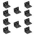 thumbnail image 3 of 10 piezas de soportes L de láminas para estantes pequeños soportes de metal resistente soportes de ángulo recto con tirantes de esquina para la mesa Negro, 3 of 8