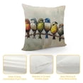 thumbnail image 4 of Spring Summer Throw Pillow Covers Set of ,Hand-Painted Oil Painting Rustic Birds Square Pillow Cases,Cute Colorful Spring Decorations for Home Couch Sofa Outdoor, 4 of 5