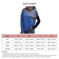 thumbnail image 5 of Jersey informal para mujer, cuello redondo, manga larga, hombros caídos, costura, bloque de Color, jersey para mujer, Top azul brillante M, 5 of 5