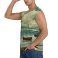 thumbnail image 3 of Fotbe Serene Coastal Blue Sky Men's Camiseta sin Mangas Estampada para Hombres, Playera Casual para Gimnasio, Entrenamiento, Playa-Medium, 3 of 7