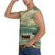 thumbnail image 3 of Fotbe Serene Coastal Blue Sky Men's Camiseta sin Mangas Estampada para Hombres, Playera Casual para Gimnasio, Entrenamiento, Playa-3X-Large, 3 of 7