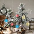 thumbnail image 5 of XMMSWDLA 6 Pcs Christmas Tree Ornaments Christmas Tree Mini Wood Present Ornaments Flat Farmhouse Mini Gift Boxes Christmas Tree Ornaments Pendant Decoration for Xmas Party, 5 of 5