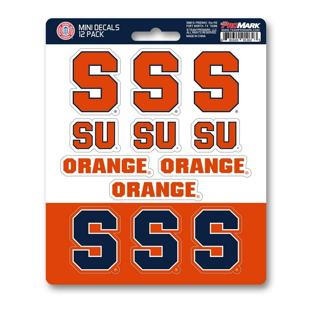 Fanmats Syracuse University 12 Unidades Mini Paquete De Calcomanías 5