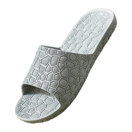 

Fsqjgq House Slippers For Men Black Slippers Men s Memory Foam Slippers Size 11 Casual Couples Men Shower Room Home Non Slip Breathable Soft Sole Shoes Slipper Comfortable Flat Shoes Mens Slippers Si