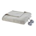 thumbnail image 1 of Serta 62" Polyester Tri-rib Fleece Fabric Heated Electric Blanket in Tan, 1 of 8