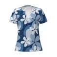 thumbnail image 3 of Naloa Flower Print T-Shirts Short Sleeve V Neck Tees for Women Fashion Tops Trendy Lightweight Soft Casual Summer Outfits Clothes, 3 of 5