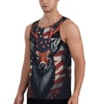 thumbnail image 2 of Fuzoiu Modern USA Deer Head Print Men's Workout Tank Tops,Sleeveless Gym Shirt Quick Dry,Fitness Bodybuilding T-Shirt,Muscle Athletic Workout Tee-4X-Large, 2 of 7