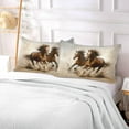 thumbnail image 6 of GZHJMY Running Horses Body Pillow Cover with Zipper, Soft and Cozy Fuzzy Fleece Body Pillow Case Cover 21 x 54 in,Plush Long Body Pillow Pillowcase Home Decor, 6 of 7